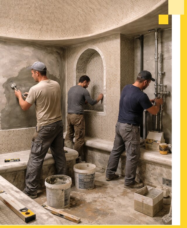 Профессиональный монтаж хамамов под ключ в Каспийске с гарантией