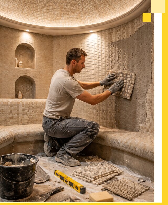 Устройство и монтаж домашнего хамама под ключ в Каспийске