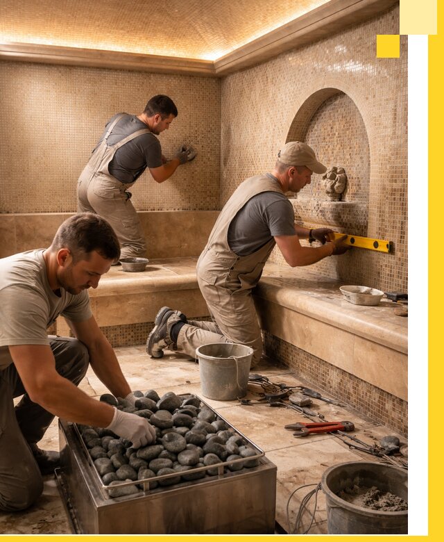 Проектирование и строительство хамама и сауны в Каспийске