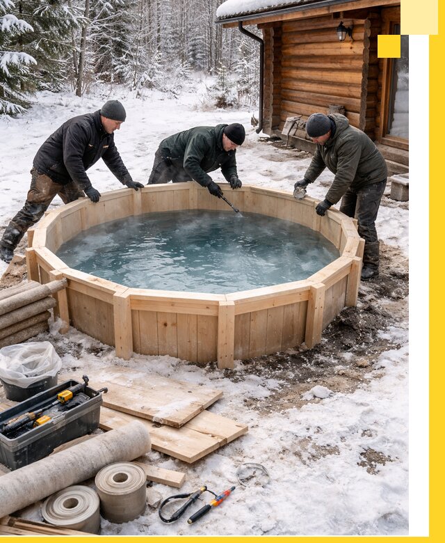 Изготовление и установка ледяных купелей под ключ в Каспийске