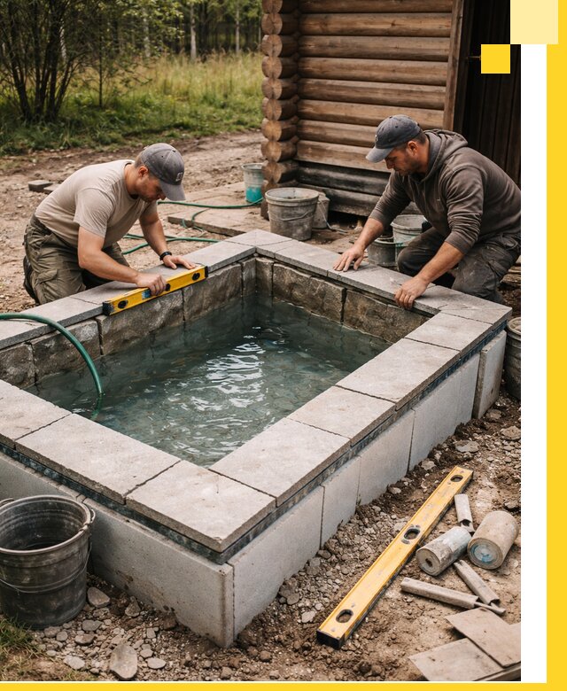 Изготовление и установка холодных купелей под ключ в Каспийске